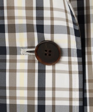 23区 S メモリーチェック トレンチコート ダークブラウン系3