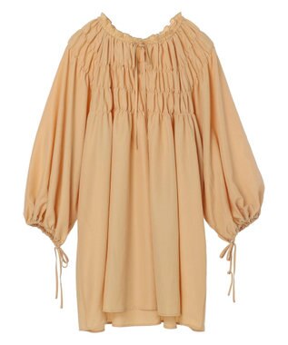 earth music&ecology シャーリングチュニック Beige