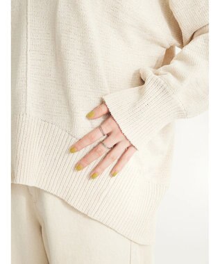 CRAFT STANDARD BOUTIQUE 洗えるコードモールＶネックプルオーバー Ivory