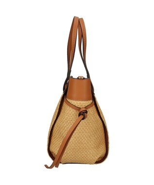 INTER-CHAUSSURES 【LORISTELLA】ラフィア＆レザーコンビネーショントート オークコンビ