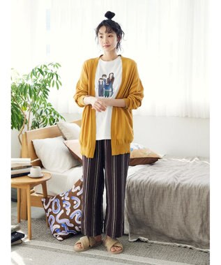 CRAFT STANDARD BOUTIQUE 強撚綿ニットカーディガン Yellow