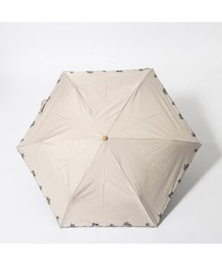 UNBILLION cache nez / プチフラワー刺繍折りたたみ日傘 ベージュ