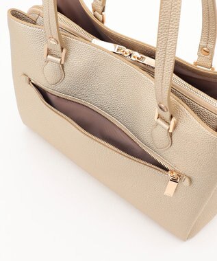 LA BAGAGERIE ベーシック　フェイクレザートート ゴールド