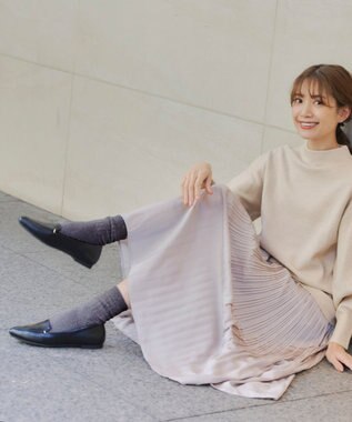 Tiaclasse シャイニーリブソックス グレー