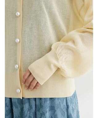 Green Parks ・ＥＬＥＮＣＡＲＥ　ＤＵＥ　パールボタンシアーカーデ Off White