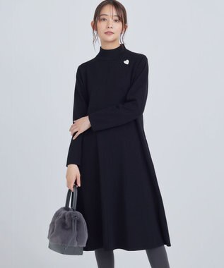 組曲 ELENAリラクシーニットワンピース ブラック系