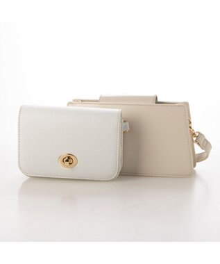 UNBILLION カシュカシュ cachecache / チェーンミニバッグ2個セットショルダー アイボリー