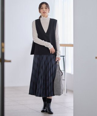 ANY 【2SET】ハンサムジレ×ワイドパンツセット ブラック