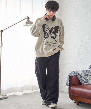 WEGO オーバーフィットジャガードプルオーバー 柄7