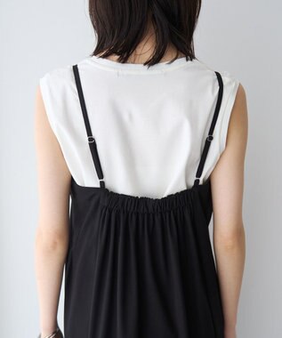 YECCA VECCA 【2点SET】ミリタリーシアーシャツセットキャミワンピース Black