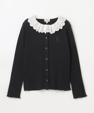 組曲 KIDS 【110-140㎝】フリルリブ2WAY トップス ブラック系