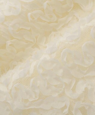 Green Parks フラワー柄チュールブルゾン Ecru