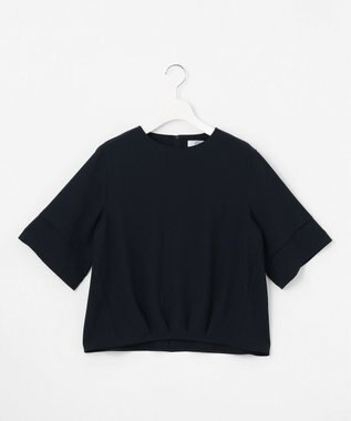J.PRESS LADIES 【セットアップ対応・人気素材】Light ジョーゼット クルーネック ブラウス