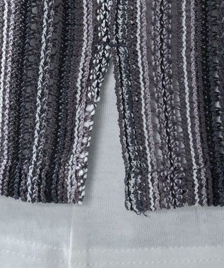 WEGO ストライプメッシュBIGシャツ（SS） ブラック中濃色