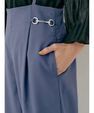 earth music&ecology ビット付きサロペット Blue