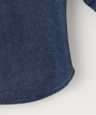 組曲 S 【WEB限定】フロントフリル デニムブラウス ユーズドブルー系