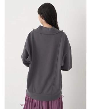 earth music&ecology スタンドｚｉｐダンボールチュニック Dark Gray