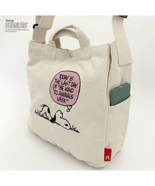 ROOTOTE 8386【スヌーピー】IP.ミディアム.2way.ピーナッツ-9L 01：アイボリー
