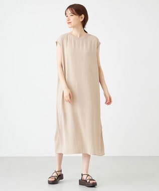  ノースリーブ楊柳ワンピース