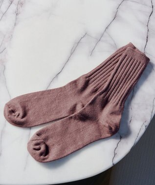 Tiaclasse シャイニーリブソックス オレンジ