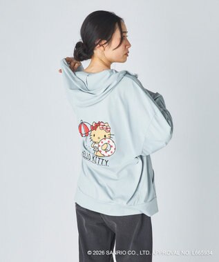 OP／FILA 【Ocean Pacific×ハローキティ】ラッシュパーカー グレー
