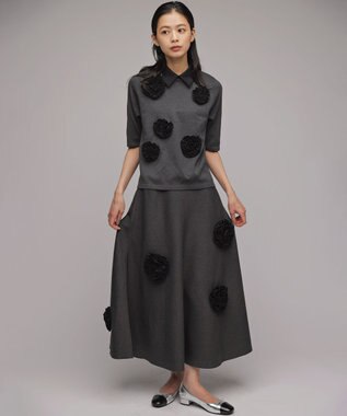 組曲 バイカラーバレエシューズ シルバー系