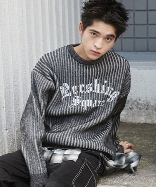 WEGO ヴィンテージライクグラフィックプルオーバー ブラック