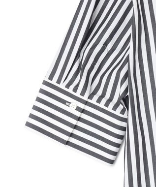 BEIGE， PERSIMMON / シャツワンピース Black Stripe
