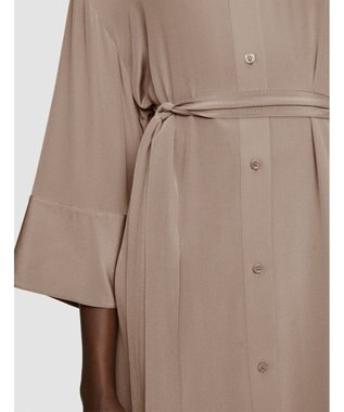 JOSEPH クレープ ド ソワ　ミディドレス Escargot