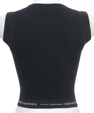 WACOAL MEN レディース <beautiful people>コラボ タンクトップ ボクサートップス ワンサイズ（S-L） オーガニック綿混 立体成型 肩幅：狭め ネック深さ：あさめ WL8001 /ワコールメン ブラック