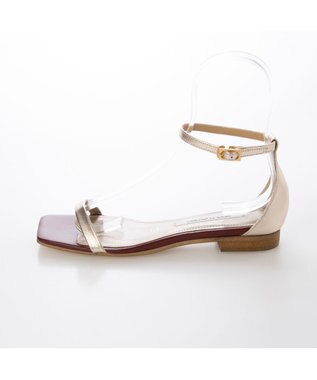 MODE ET JACOMO <MODE ET JACOMO>スリムストラップフラットサンダル ゴールド