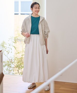 ANY L 撥水フーデットシャツ グレージュ