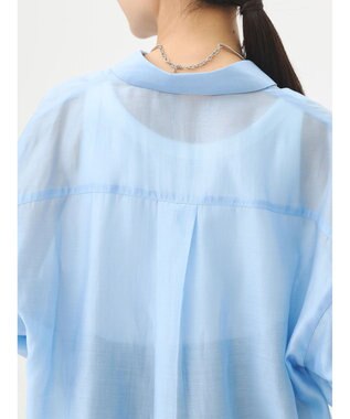 earth music&ecology ＢＩＧシアーシャツ Blue