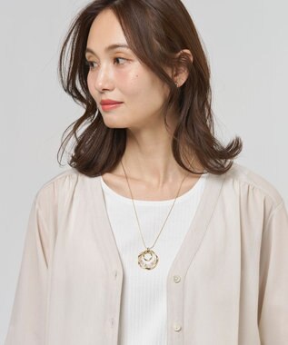 J.PRESS LADIES ３連リングネックレス