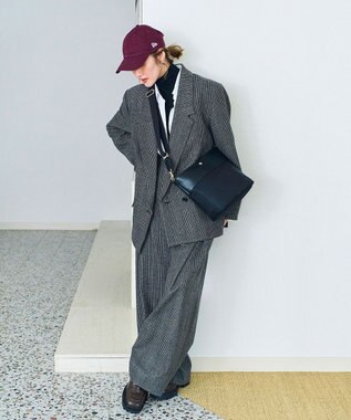 TOPKAPI 【Breath TOPKAPI】RIPPLE リプル ナイロン コンビ ベルト デザイン ショルダー バッグ ブラック