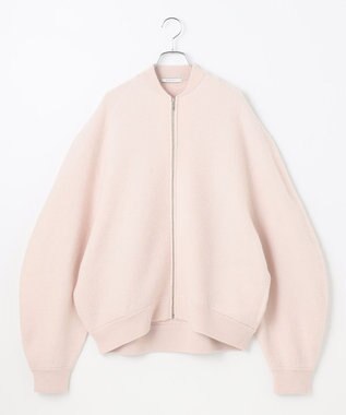 #Newans リラックスフィットドルマンニットブルゾン ピンク系