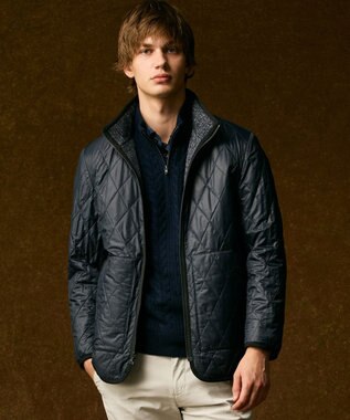 JOSEPH ABBOUD 【リバーシブル】ツィーディーフリースリバーシブル ブルゾン ネイビー系