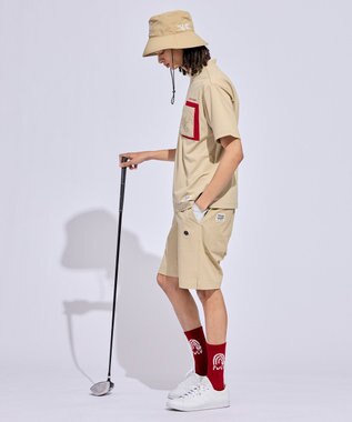 PW CIRCULUS 【MEN】ポケットモックネック ゴルフ ベージュ系