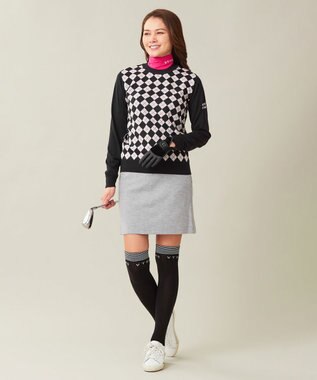 23区GOLF 【WOMEN】【ストレッチ】ポンチ スカート ライトグレー系