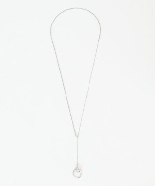 J.PRESS LADIES 【3way】ダブルリングラリエット ネックレス シルバー系