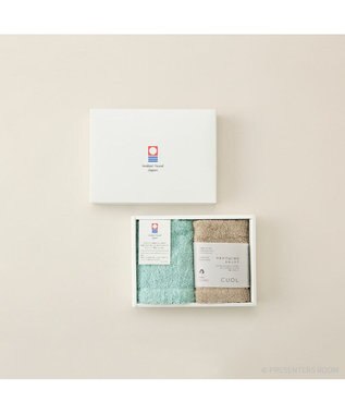 PRESENTERS ROOM CUOL タオルではじめるスキンケア / ウォッシュタオル　ミント×モカ -