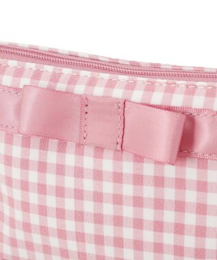 Maison de FLEUR ギンガムチェックスクエアポーチ Pink