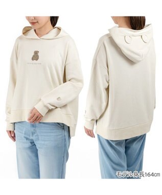 PET PARADISE ペットパラダイス くまちゃん お揃いパーカー オーナー用 アイボリー