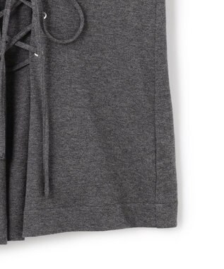 uncrave プレーンジャージー 2WAYレースアップトップス チャコール