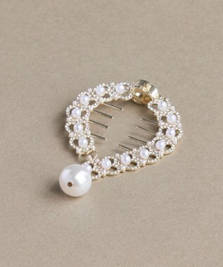 Phoebe <オンワード限定セット>ルナドロップパールイヤリング×ハートシニヨンカフ ゴールド