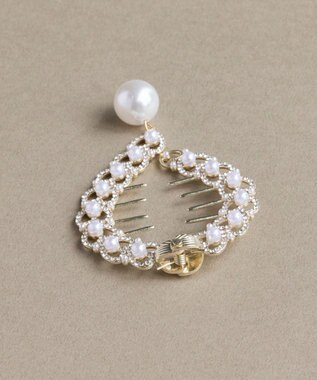 Phoebe <オンワード限定セット>ルナドロップパールイヤリング×ハートシニヨンカフ ゴールド