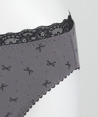 WEGO 【ハーフトップ＆ショーツセット】Liliane　Ciel　リボンドット グレー