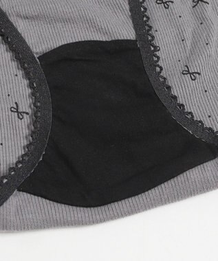 WEGO 【ハーフトップ＆ショーツセット】Liliane　Ciel　リボンドット グレー