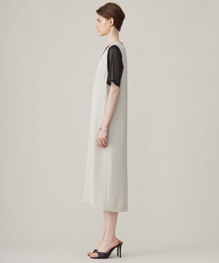 ICB L 【接触冷感・洗える】 チュールコンビ カットソー ブラック系