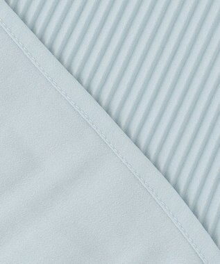 Feroux プリーツコンビ ブラウス スカイブルー系